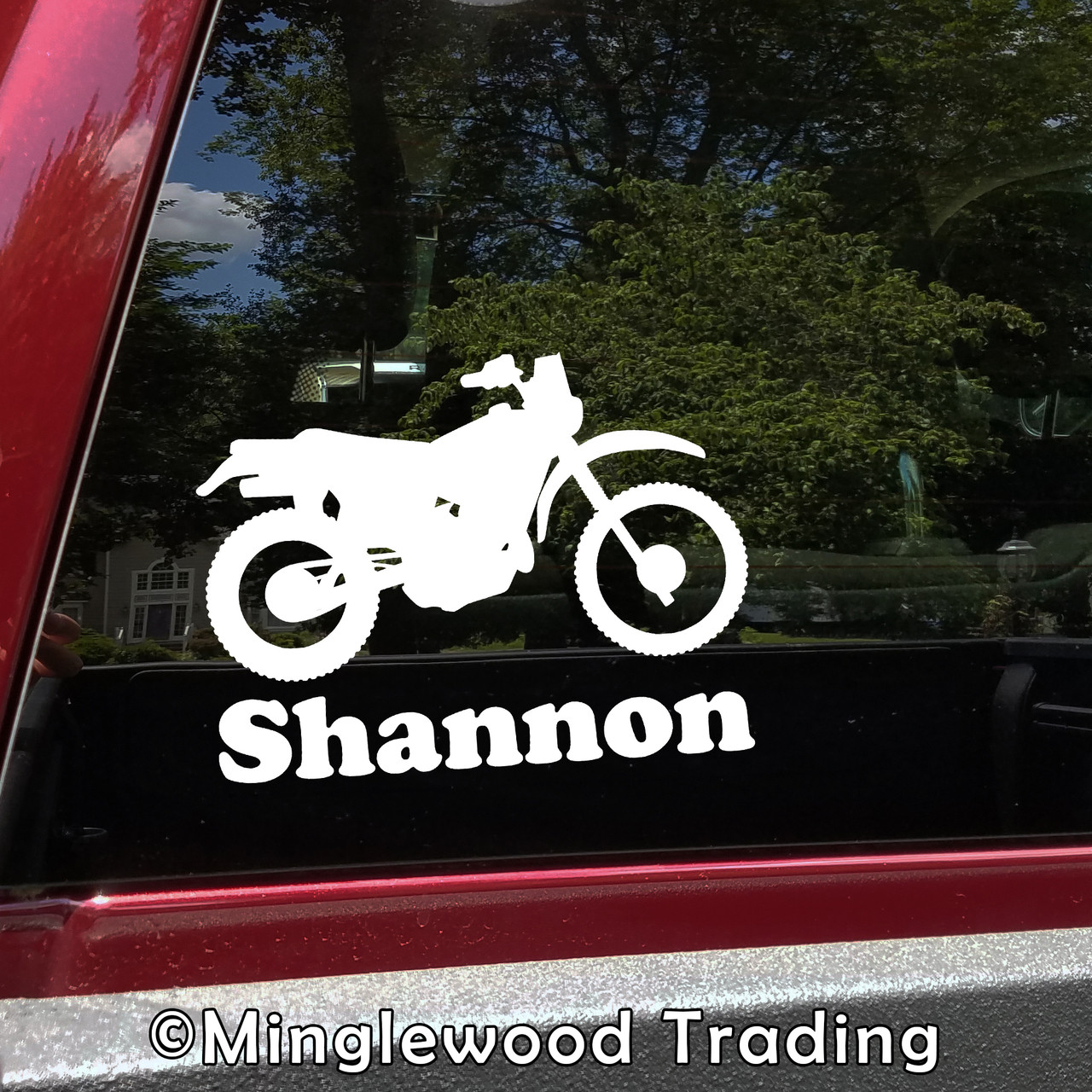 DIRT BIKE w/ Personalized Name 6 x 5 V2 - Vinyl Decal Sticker - Motocross  Motorcycle