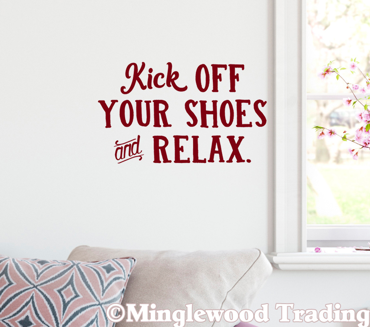 Kick Off Your Shoes And Relax 10" x 6" Vinyl Decal Sticker