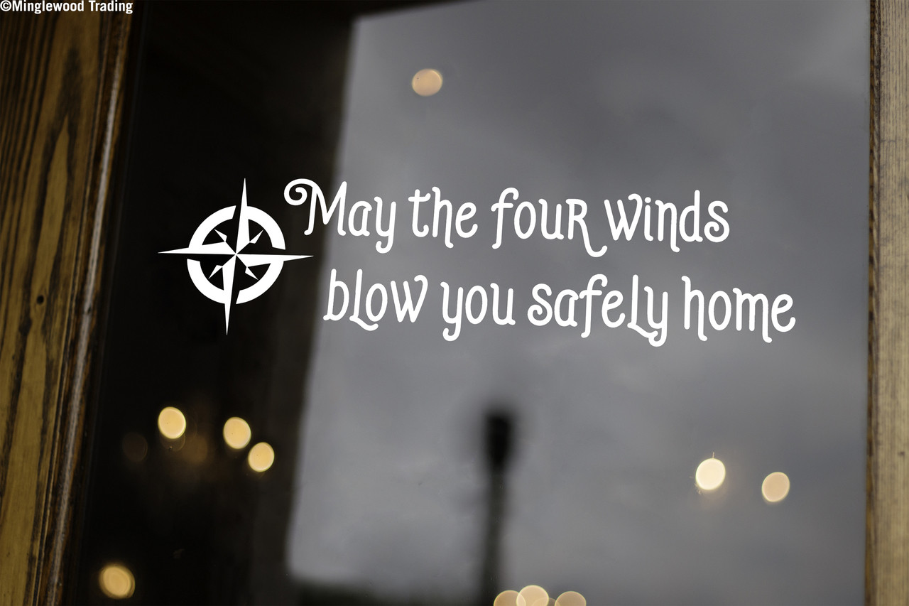 May The Four Winds Blow You Safely Home Vinyl Decal - The Grateful Dead - Jerry Garcia - Die Cut Sticker