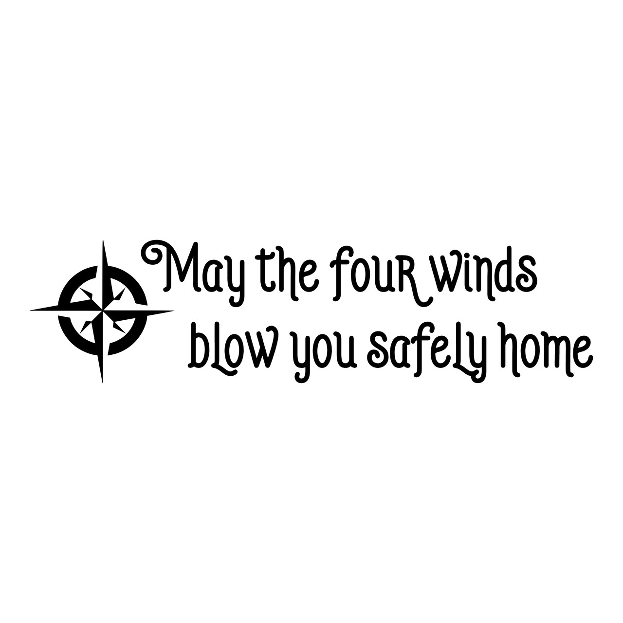 May The Four Winds Blow You Safely Home Vinyl Decal - The Grateful Dead - Jerry Garcia - Die Cut Sticker