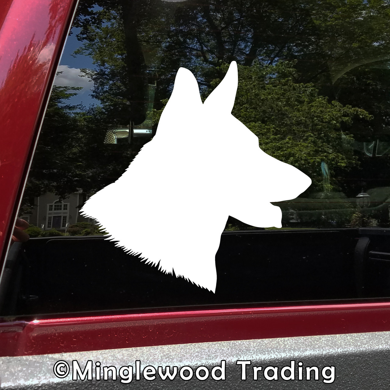 GERMAN SHEPHERD Head Vinyl Decal Sticker - GSD Dog Profile Silhouette