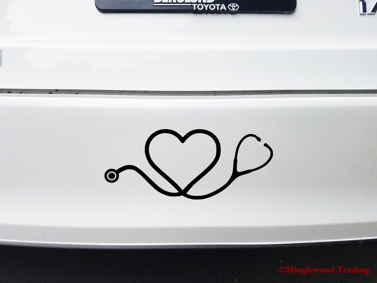 HEART STETHOSCOPE Vinyl Sticker - Doctor Nurse EMT RN Med School - Die Cut Decal