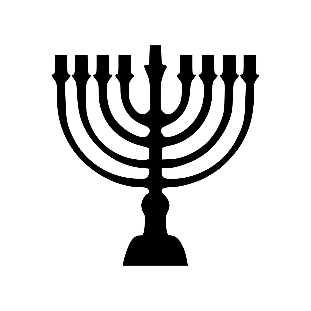 MENORAH Vinyl Decal Sticker - Judaism Hanukkah Hebrew Lamp Candles