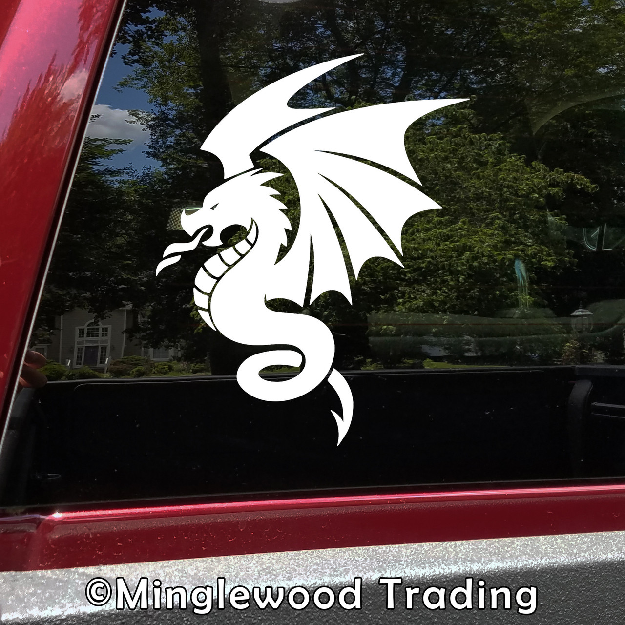 FLYING DRAGON Vinyl Decal Sticker -V1- Wyvern Medieval Fantasy Gaming