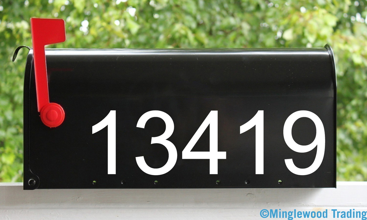 Custom Text for Mailbox or House - Vinyl Sticker - 1" to 10" tall - Numbers Name Address - Die Cut Decal - HELVETICA