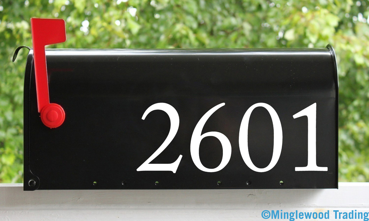 Custom Text for Mailbox or House - Vinyl  Sticker - 1" to 10" tall - Numbers Name Address - Die Cut Decal - ACP