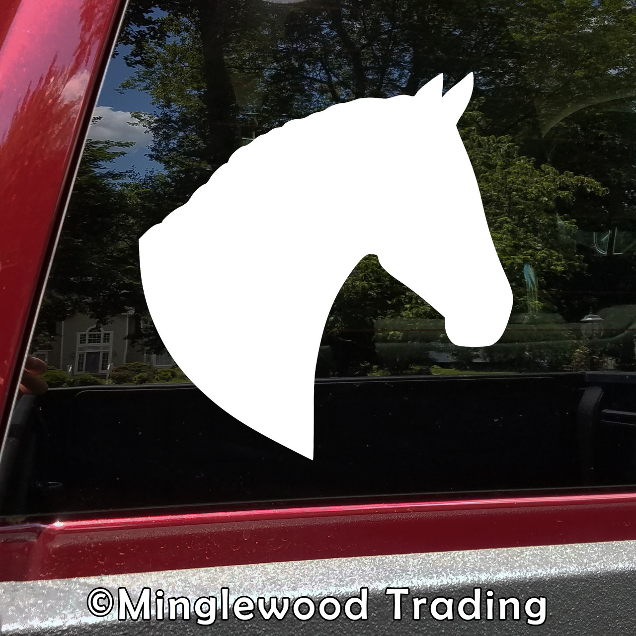 Horse Head -V1- Vinyl Decal Sticker - Equestrian Farm Riding Dressage Equine Profile Silhouette