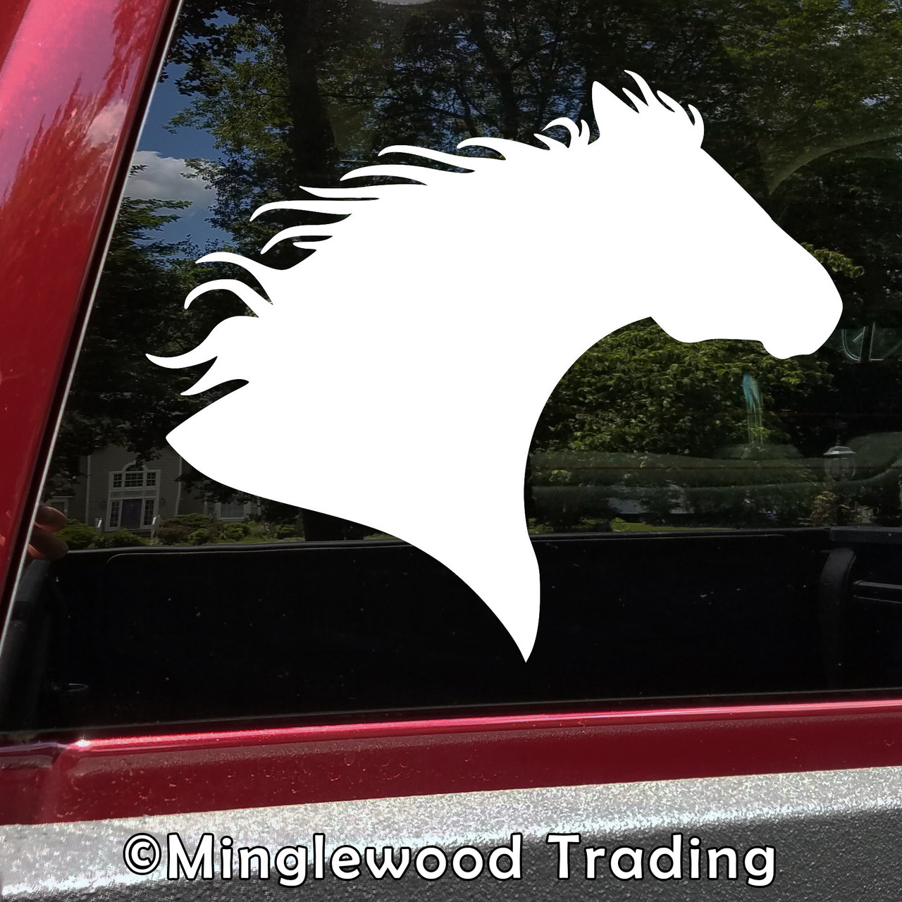 Horse Head -V6- Vinyl Decal Sticker - Equestrian Farm Riding Dressage Equine Profile Silhouette