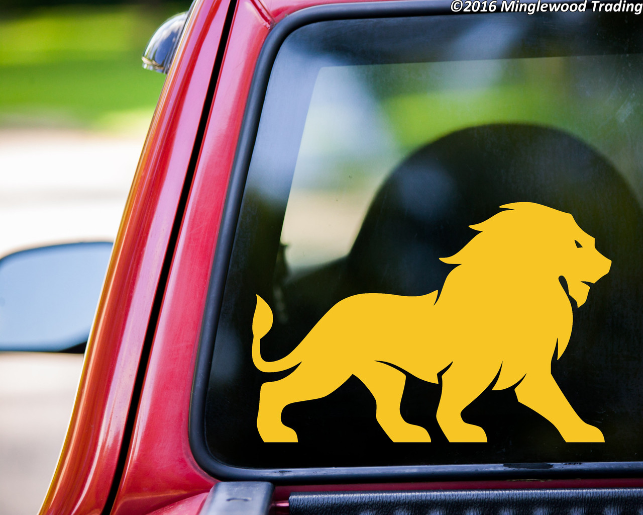 Lion Vinyl Decal V2 - Big Cat King of the Jungle Leo Mane - Die Cut Sticker