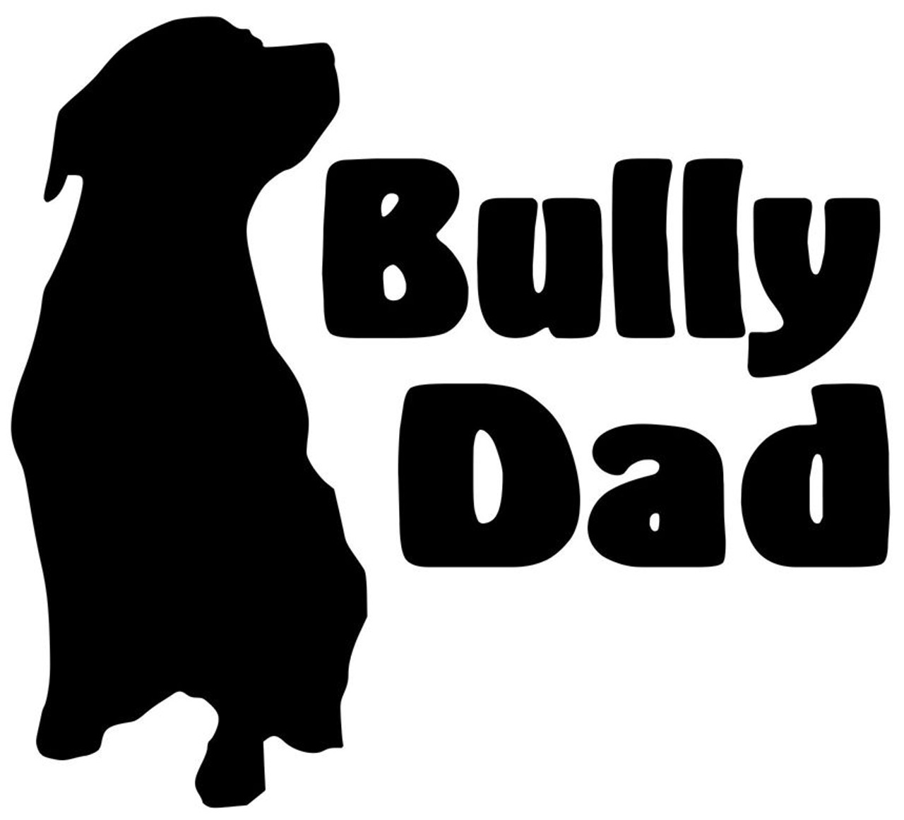 Bully Dad English Bull Terrier - Bull Terrier Dad - Sticker