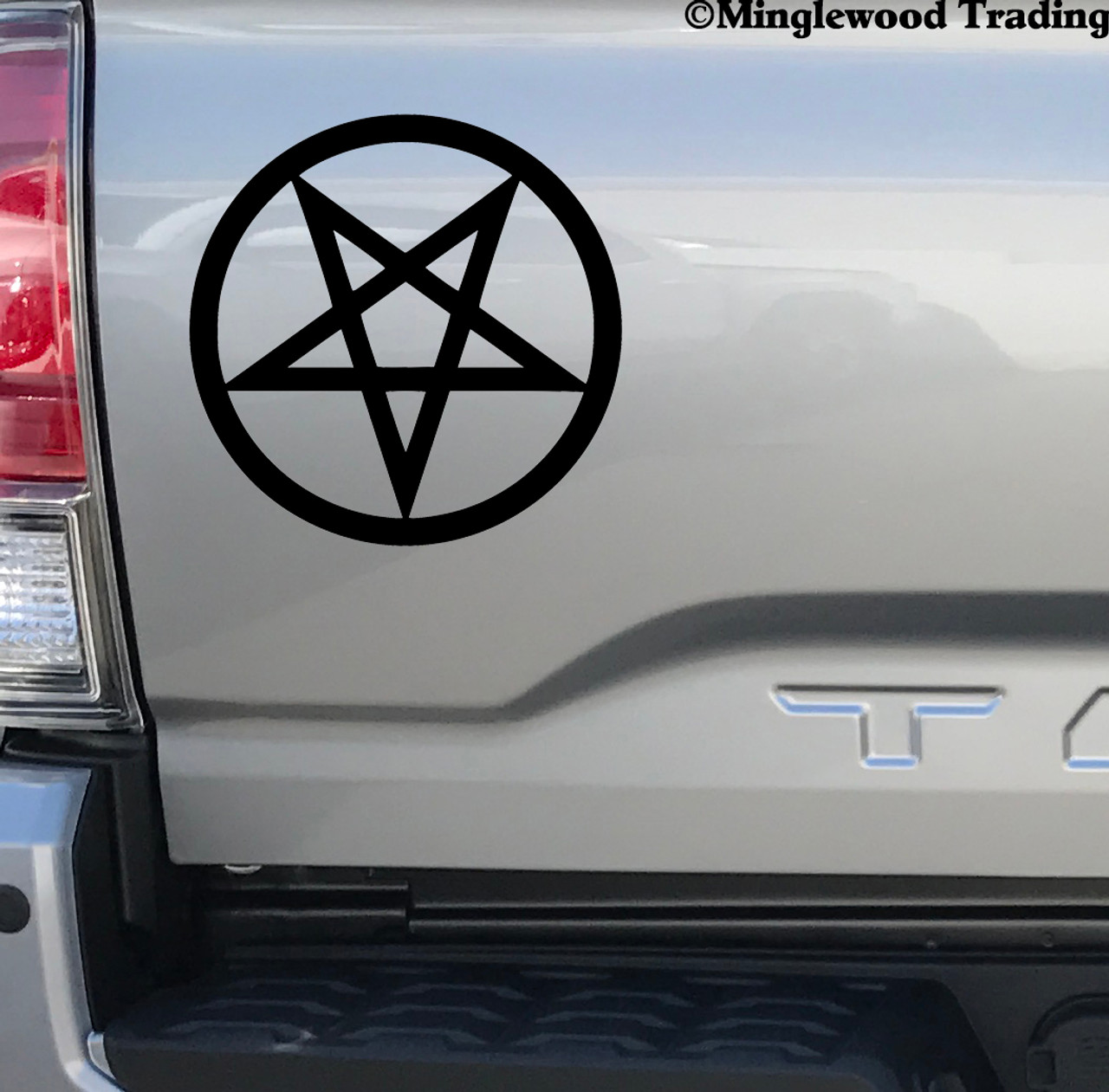 Inverted Pentagram Vinyl Decal - Wiccan Symbol Occult Magical Witch - Sticker