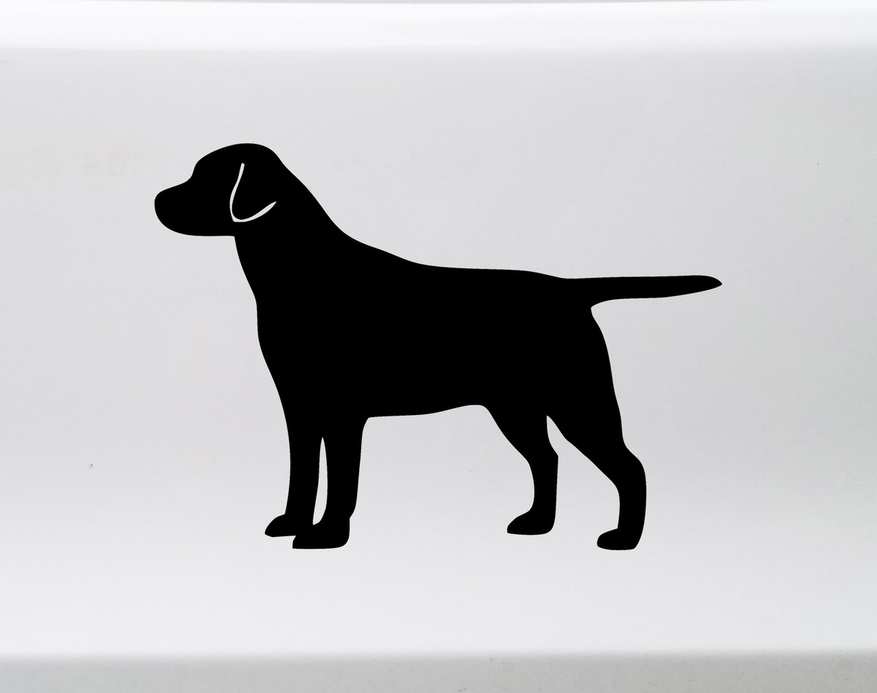 LABRADOR RETRIEVER Vinyl Sticker - Dog Puppy Chocolate Lab - straight tail - Die Cut Decal