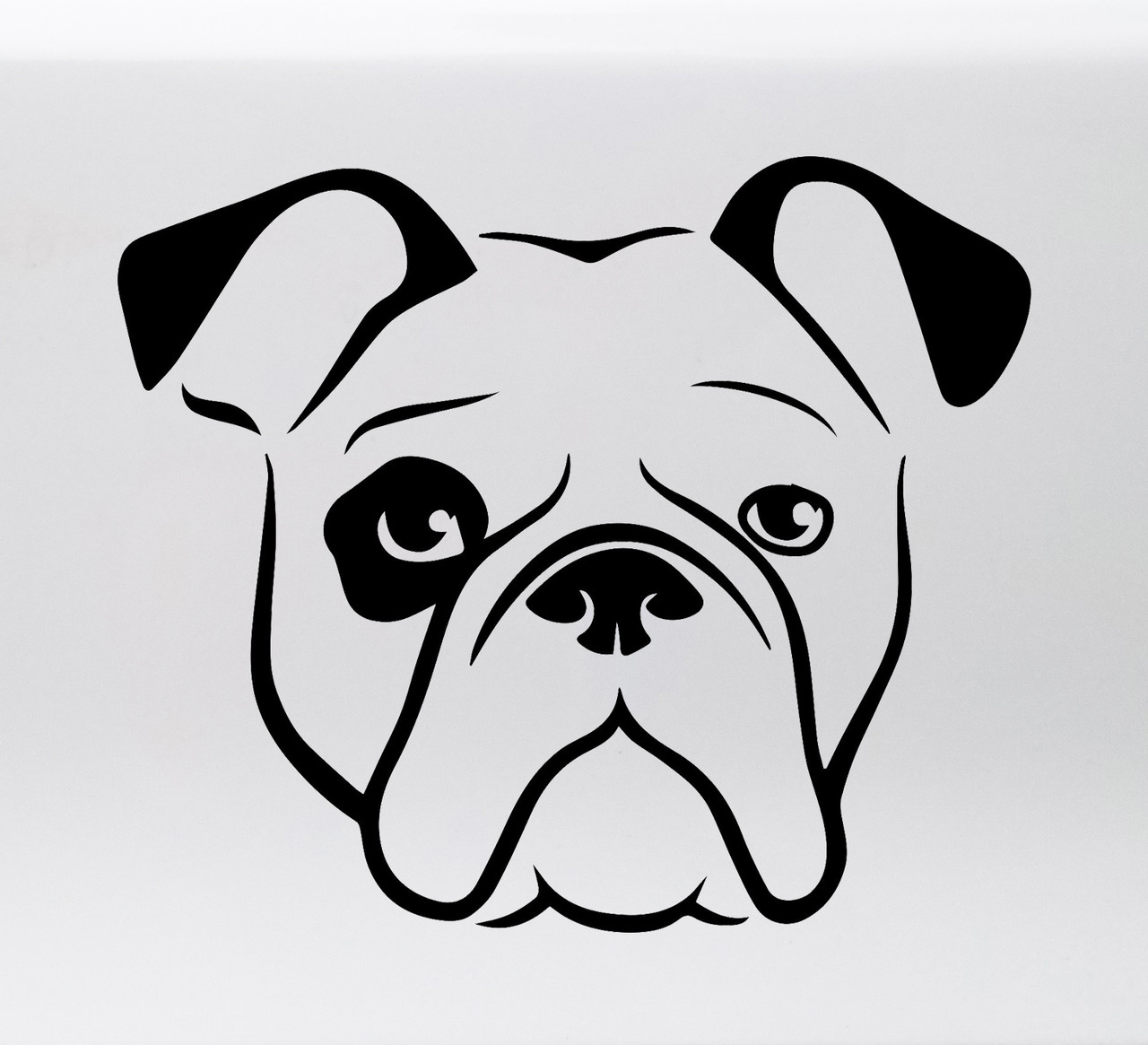 BULLDOG HEAD Vinyl Sticker -V1- English American Bully Dog Puppy - Die Cut Decal