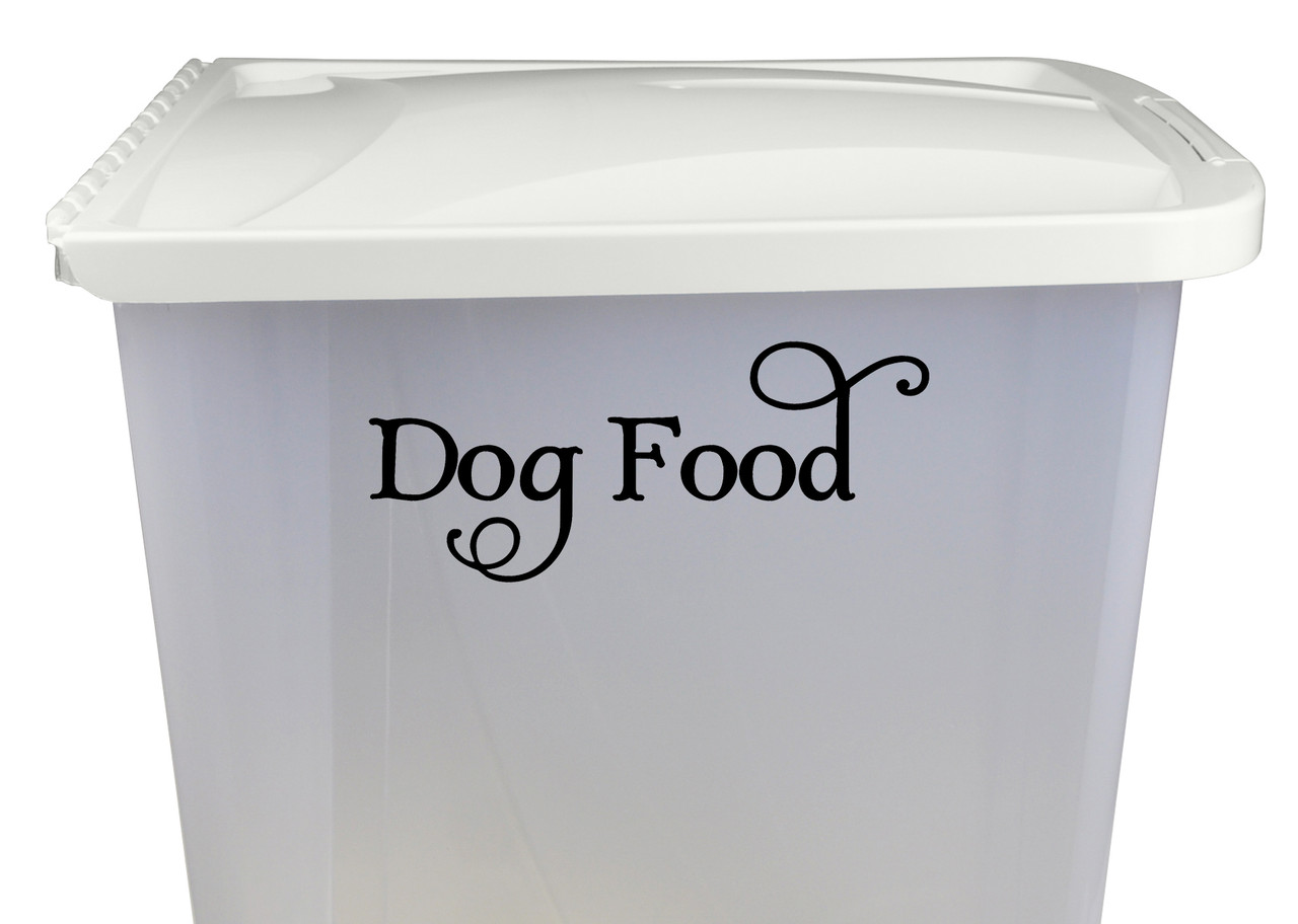 DOG FOOD Vinyl Sticker - Household Label - Puppy Canine - Die Cut Decal SWASH