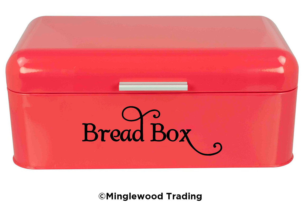 BREAD BOX Vinyl Sticker - Kitchen Breadbox Bin Label - Die Cut Decal - Swash