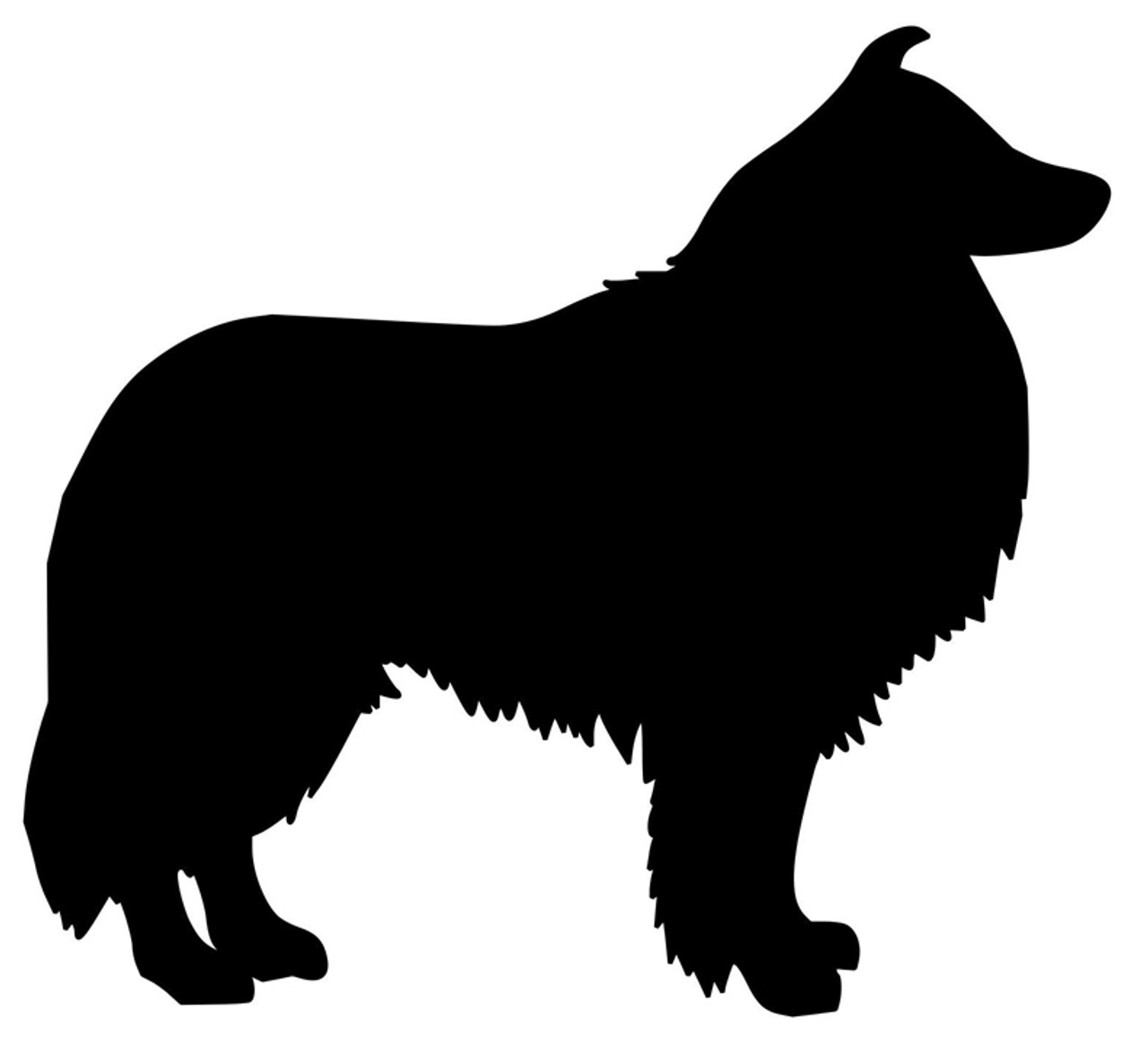 Collie Dog Sheepdog Border Bearded Shetland Welsh Vinyl Decal Sticker 4.5" x 5"