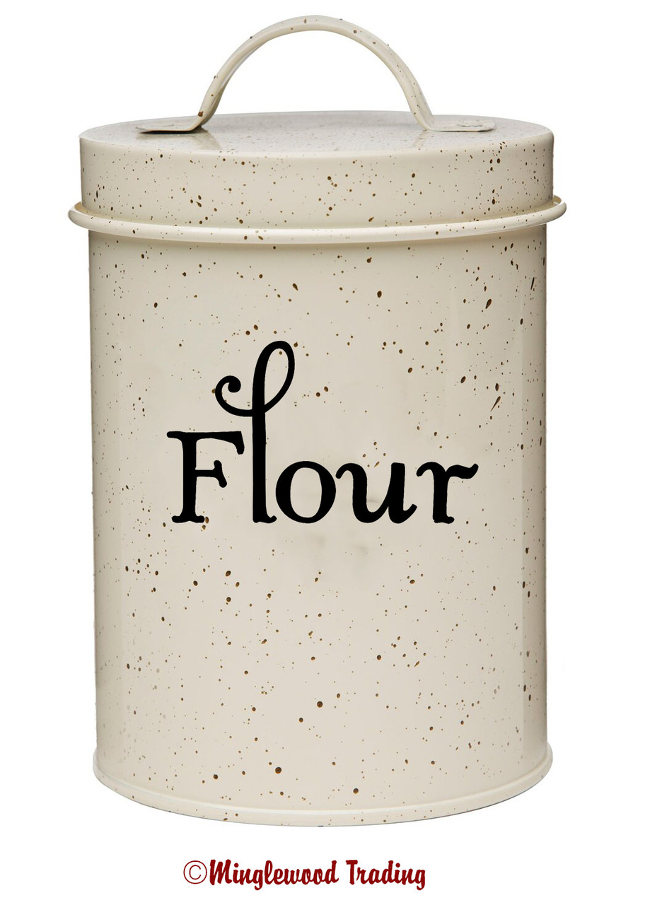 FLOUR Vinyl Sticker - Kitchen Organization Label - Die Cut Decal - Swash