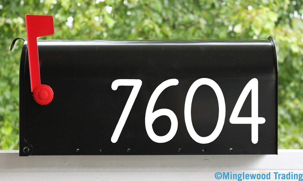 Mailbox or House Numbers Vinyl Sticker - 1" to 10" tall - Custom Lettering Name Home Office Address - Die Cut Decal AUTHER