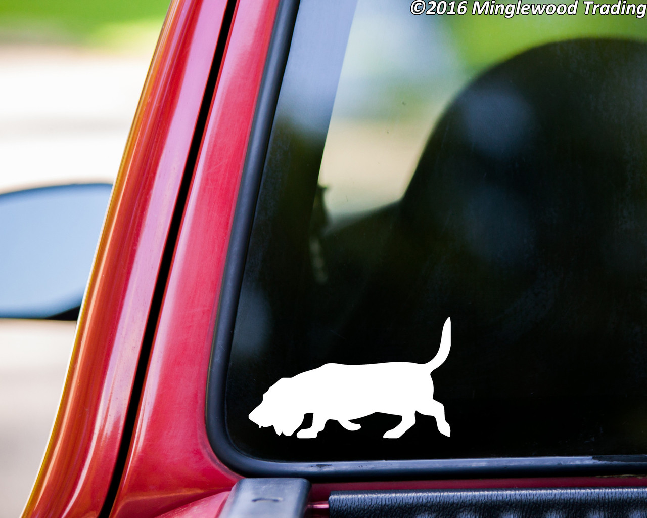 BASSET HOUND Vinyl Sticker - Hush Puppy Dog - Die Cut Decal