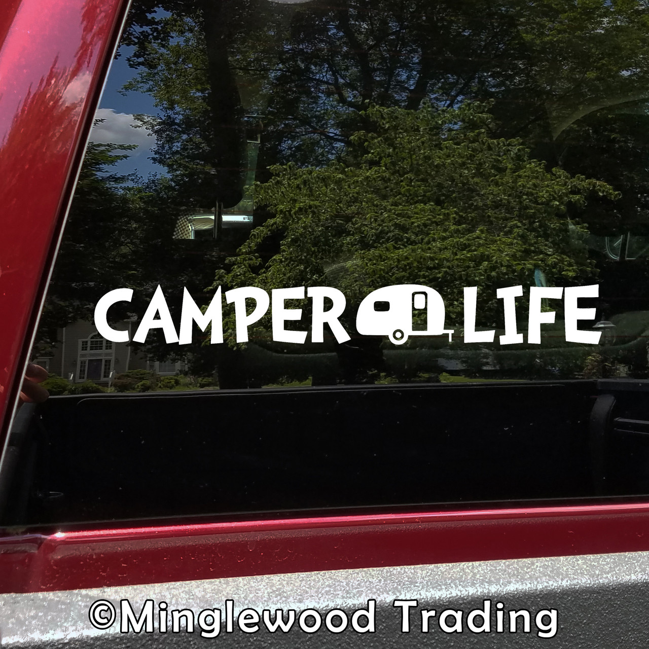 CAMPER LIFE Vinyl Sticker - Camper RV Travel Trailer 5th Wheel Camping - Die Cut Decal