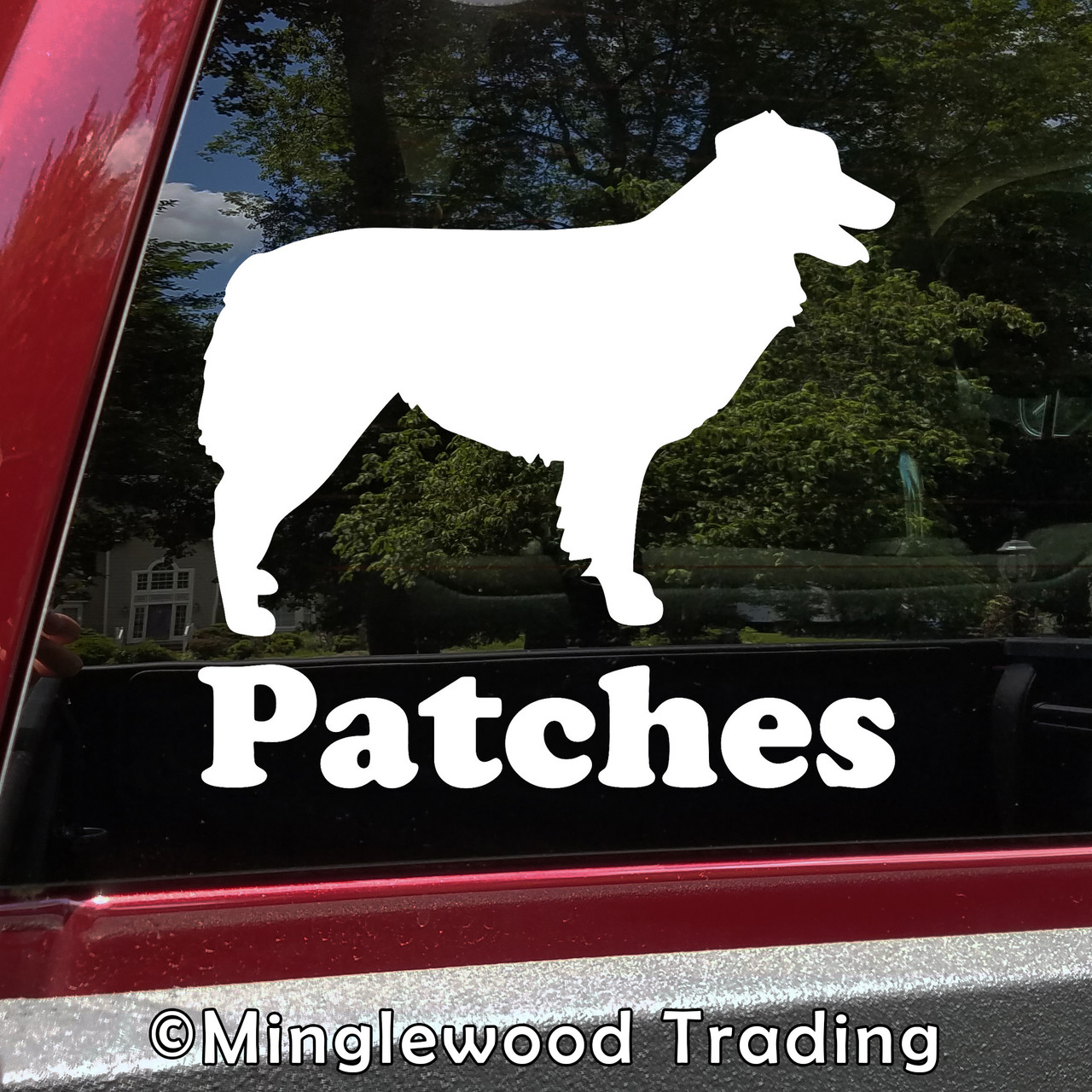 AUSTRALIAN SHEPHERD with Personalized Name Vinyl Sticker -V1- Auss Aussie Dog Puppy - Die Cut Decal