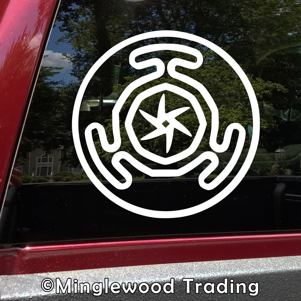 Hecate's Wheel Vinyl Sticker V2 - Strophalos of Hekate Wiccan