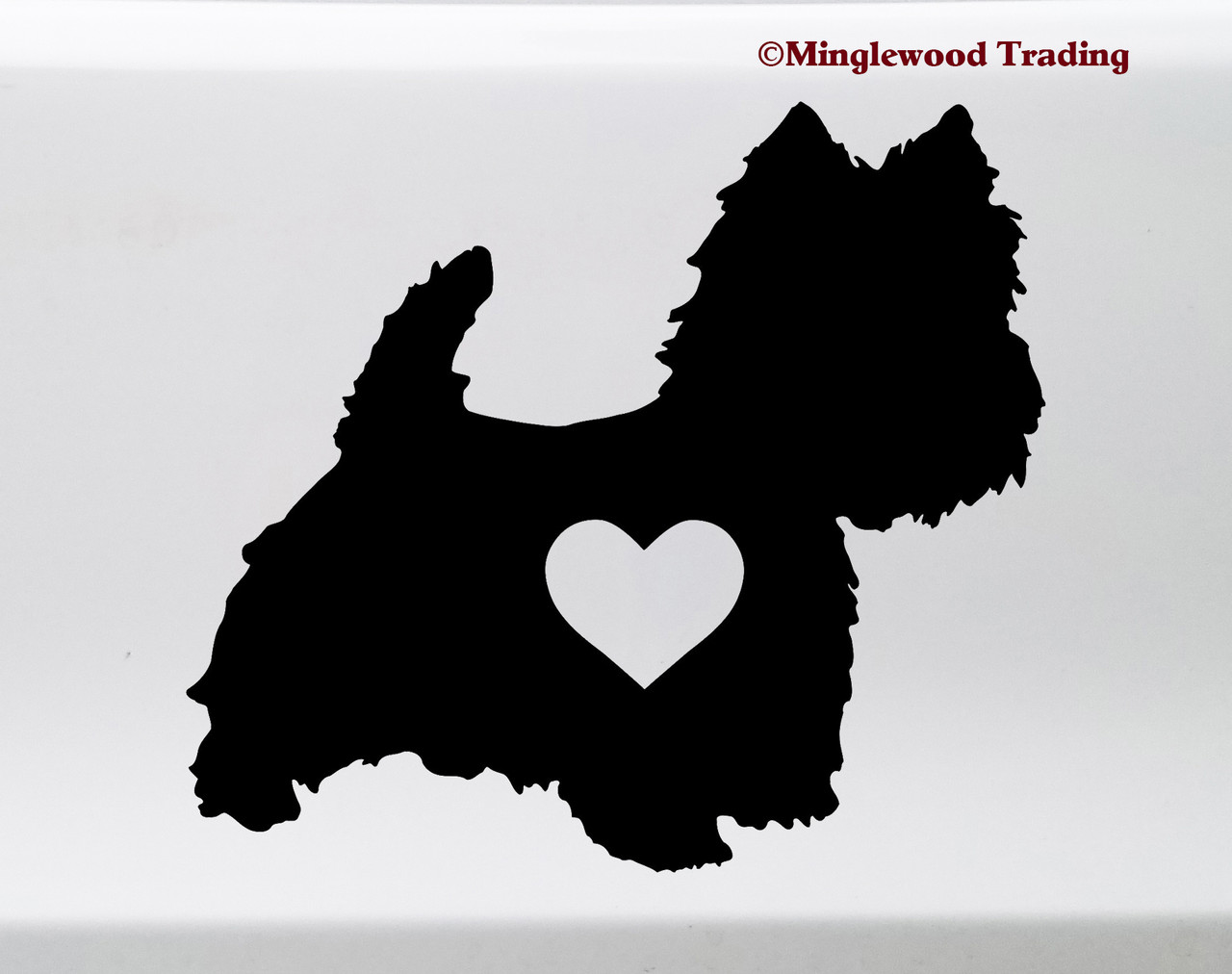 Westie Heart Vinyl Sticker - West Highland Terrier Love Dog Puppy - Die Cut Decal