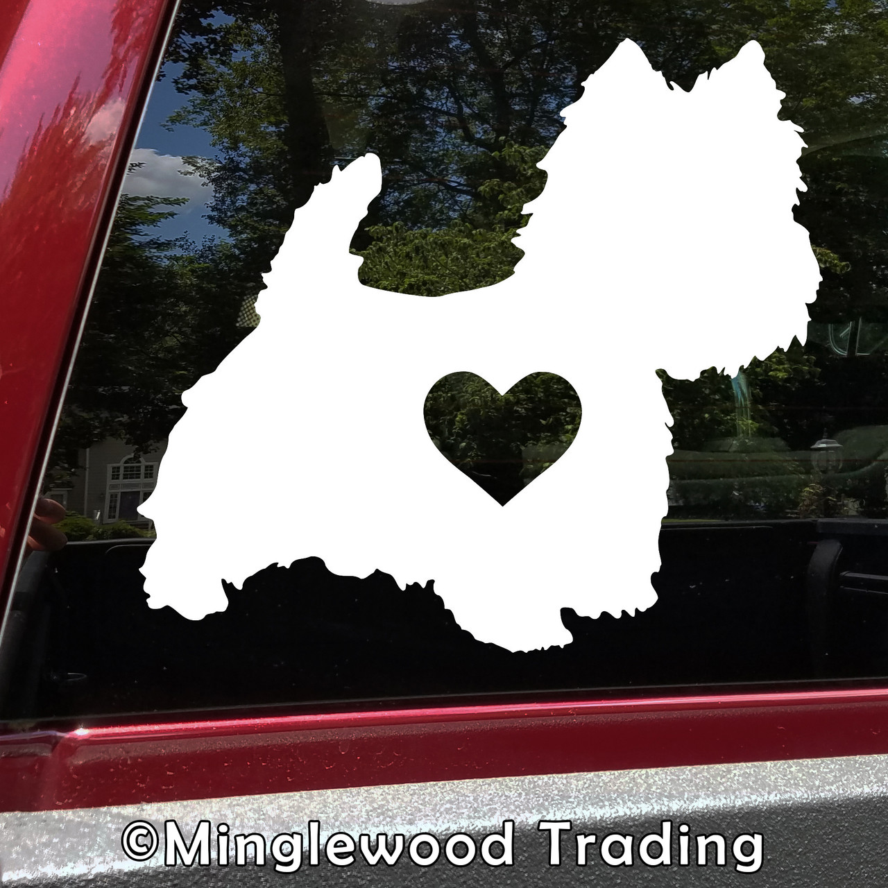 Westie Heart Vinyl Sticker - West Highland Terrier Love Dog Puppy - Die Cut Decal