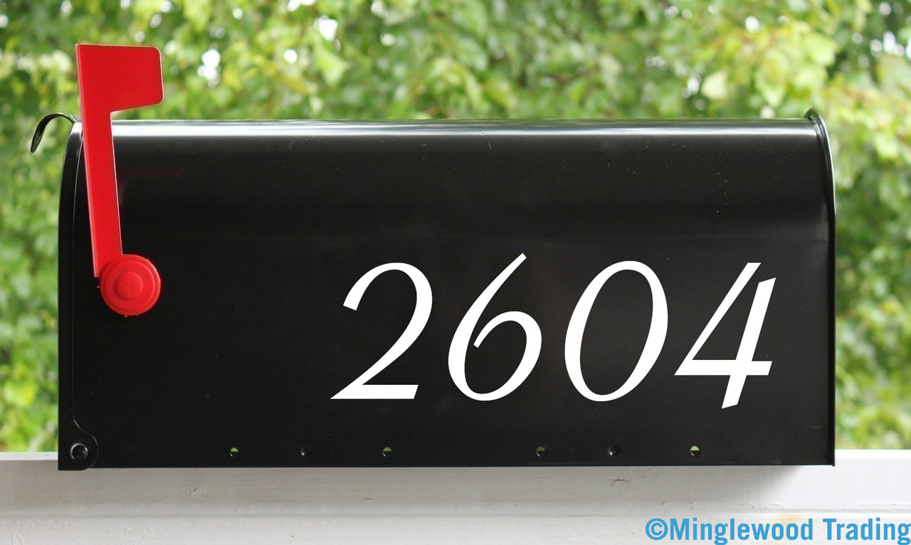 2 Sets of Custom Mailbox Numbers - Vinyl Die Cut Decals - 19 Style Choices