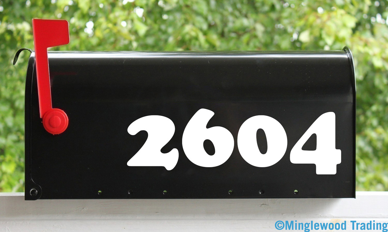 2 Sets of Custom Mailbox Numbers - Vinyl Die Cut Decals - 19 Style Choices