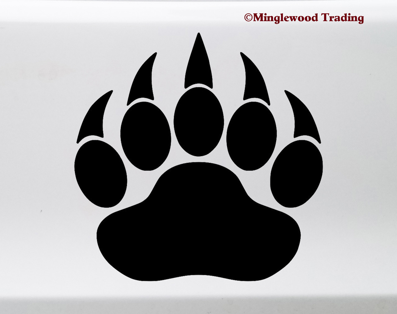 Bear Claw Vinyl Sticker - Pawprint Footprint Cub - Die Cut Decal