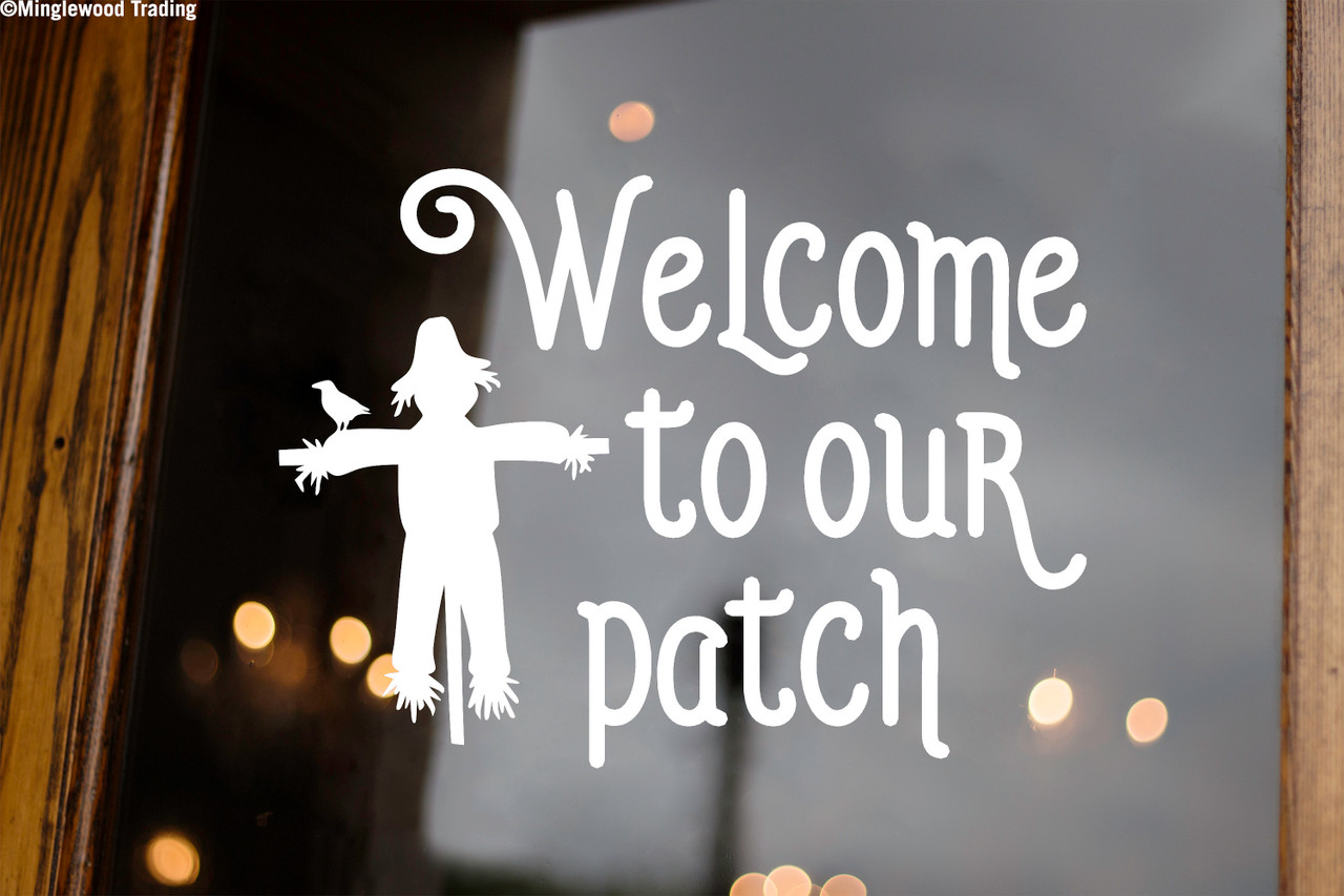 Welcome to our Patch Vinyl Sticker - Scarecrow Halloween Fall Autumn - Die Cut Decal