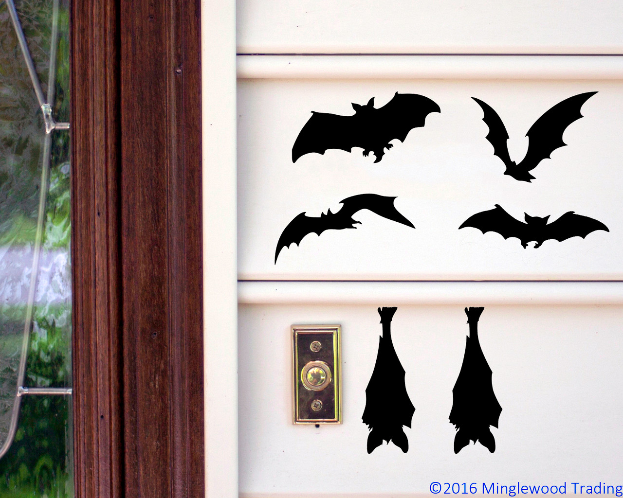 Sheet Set of 6 Bats Vinyl Stickers - Halloween Spooky - V1 Die Cut Decals