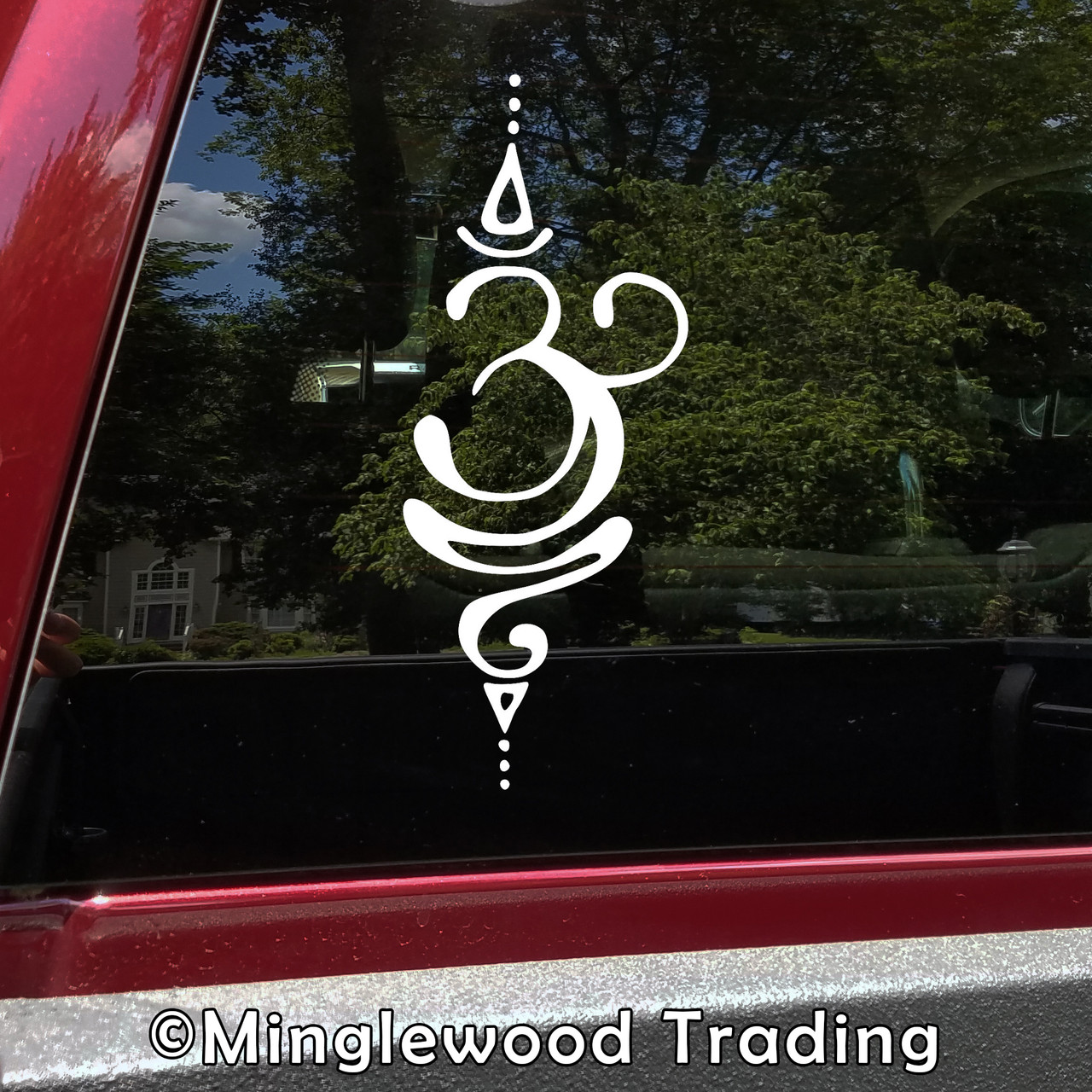 Breathe Sanskrit Symbol Vinyl Sticker - Pranayama Ujjayi Yoga - V1 Die Cut Decal