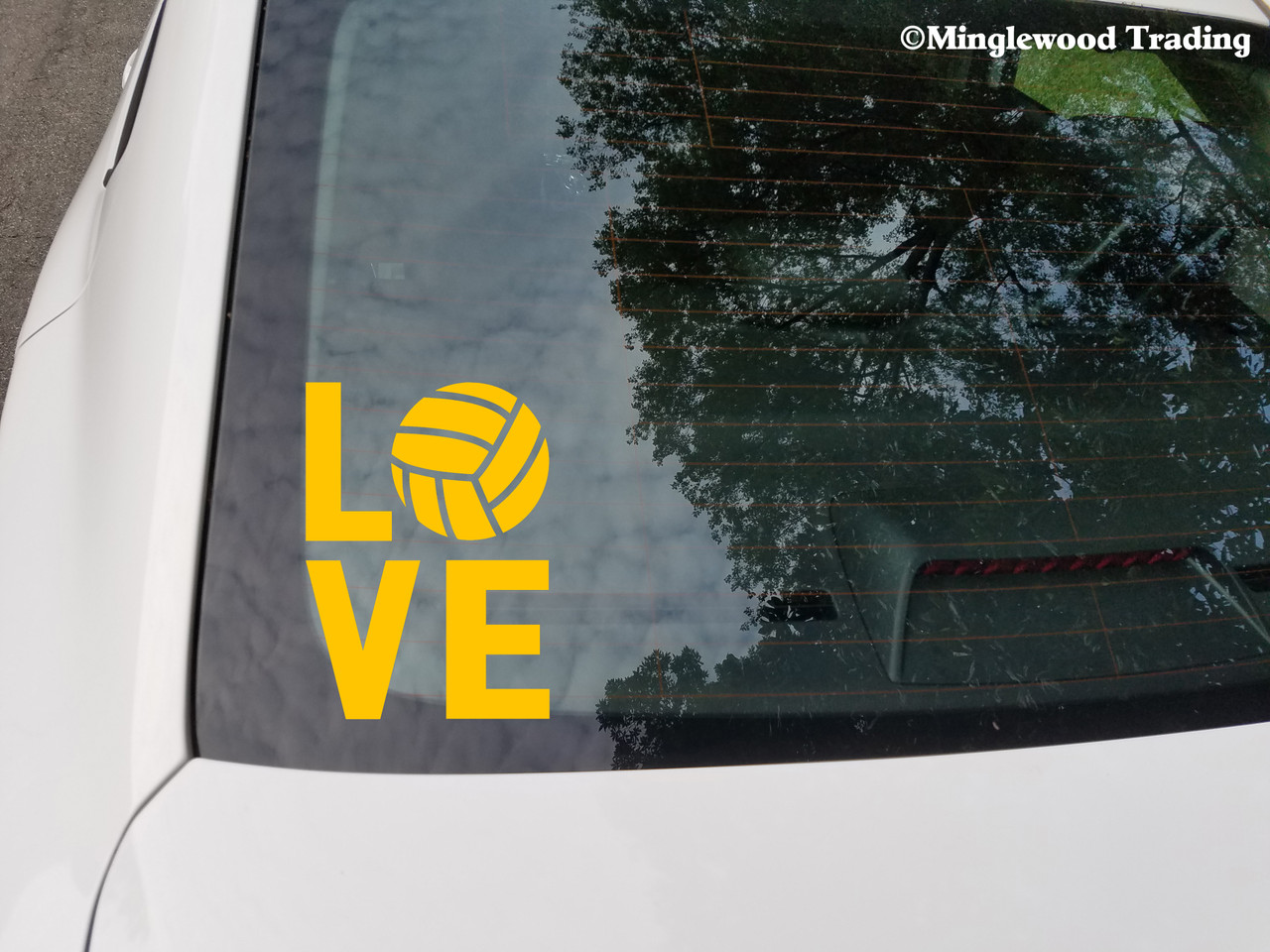 Volleyball Love Vinyl Sticker - Indoor Beach Spike Dig Set Pass - Die Cut Decal