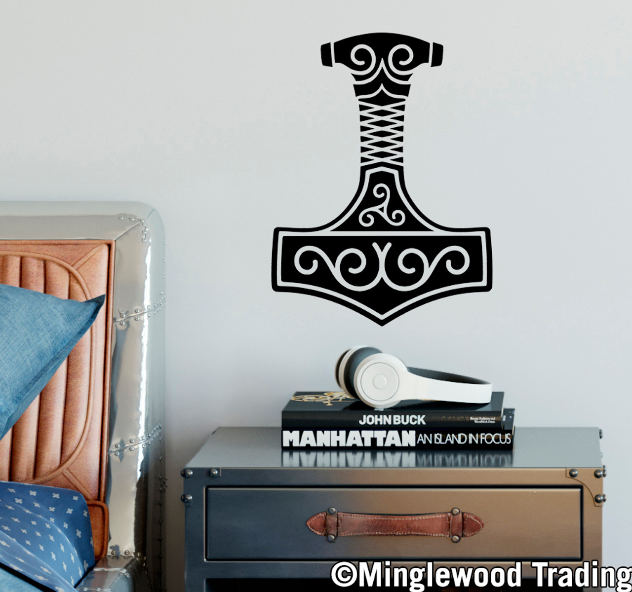 Mjolnir Vinyl Sticker - Thor's Hammer Norse Viking Triskele - Die Cut Decal