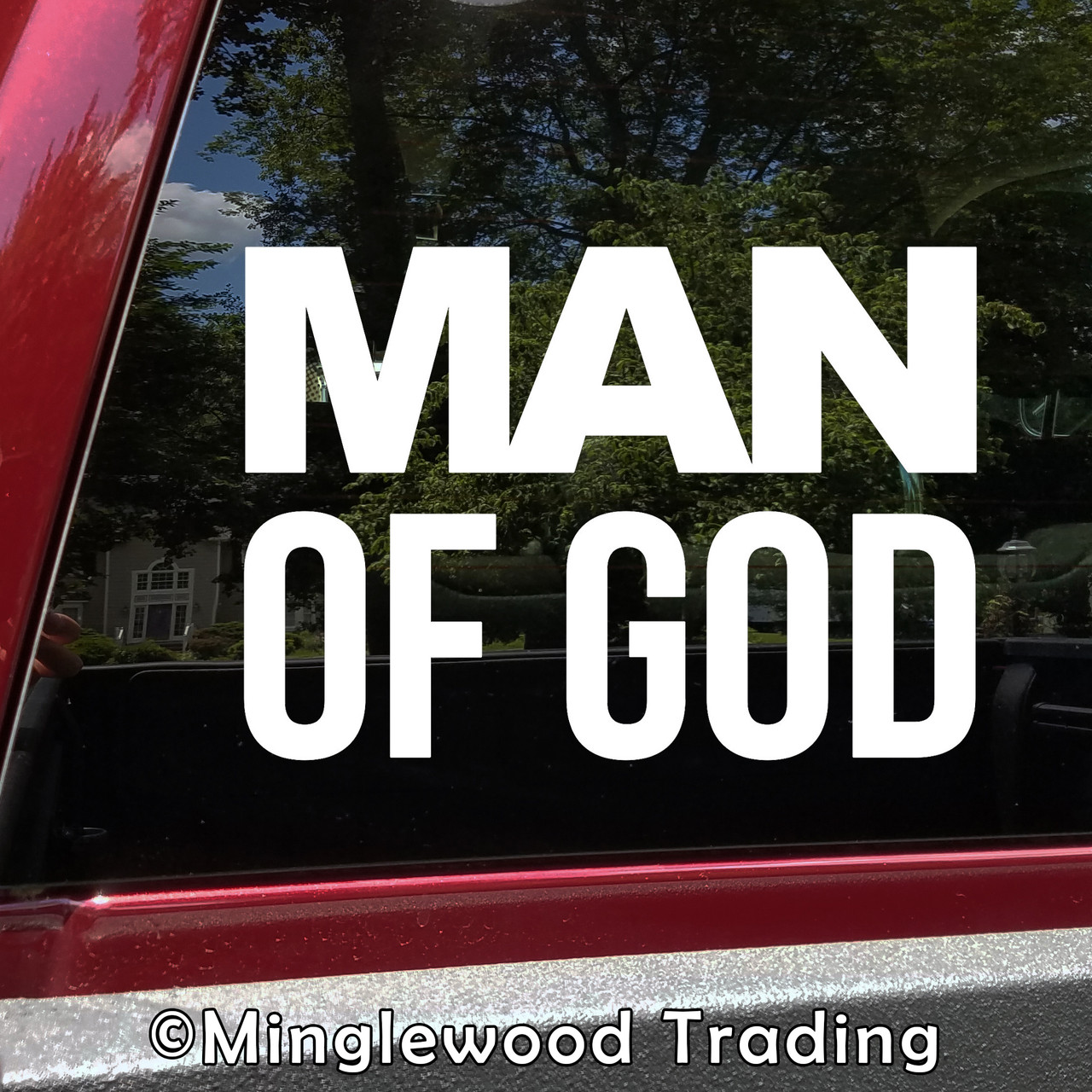 Man of God Vinyl Decal - Church Religion Jesus Holy Father - Die Cut Sticker