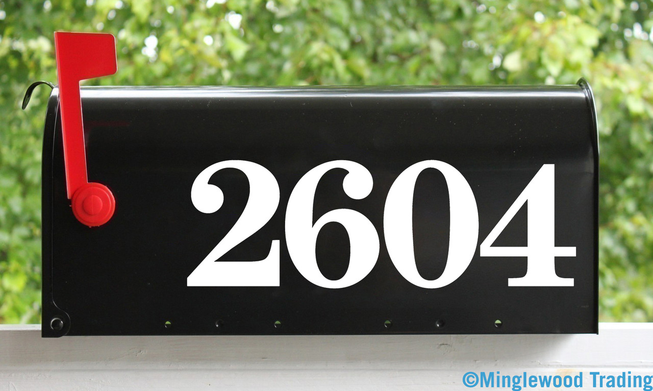 HOA Mailbox Numbers - Vinyl Sticker - 1" to 8" tall - Personalized Name Home House Office Address - Die Cut Decal - CSB