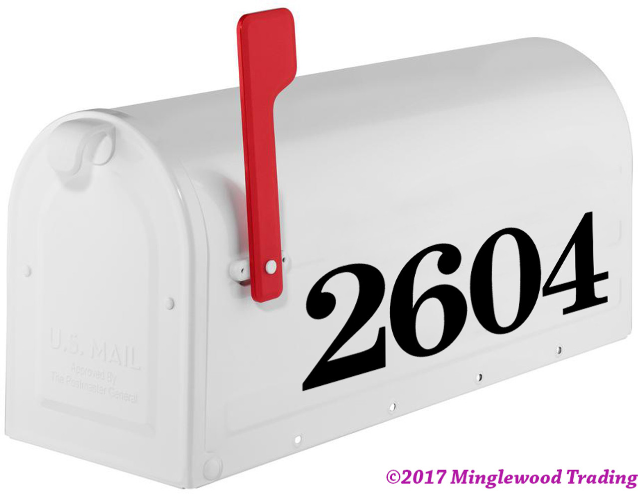 HOA Mailbox Numbers - Vinyl Sticker - 1" to 8" tall - Personalized Name Home House Office Address - Die Cut Decal - CSB