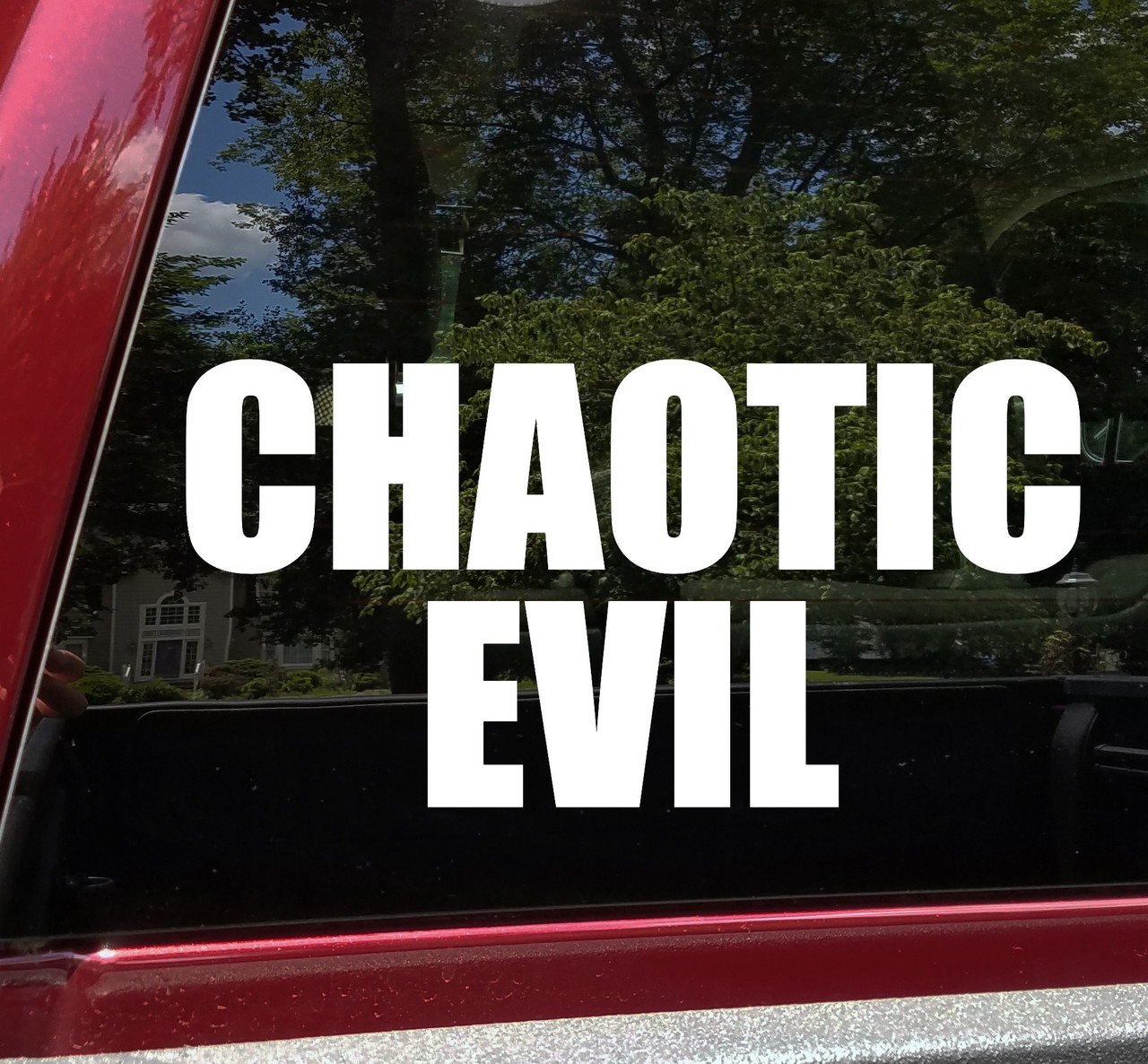 Chaotic Evil Vinyl Sticker - RPG Role Playing Character Alignment V2 - Die Cut Decal