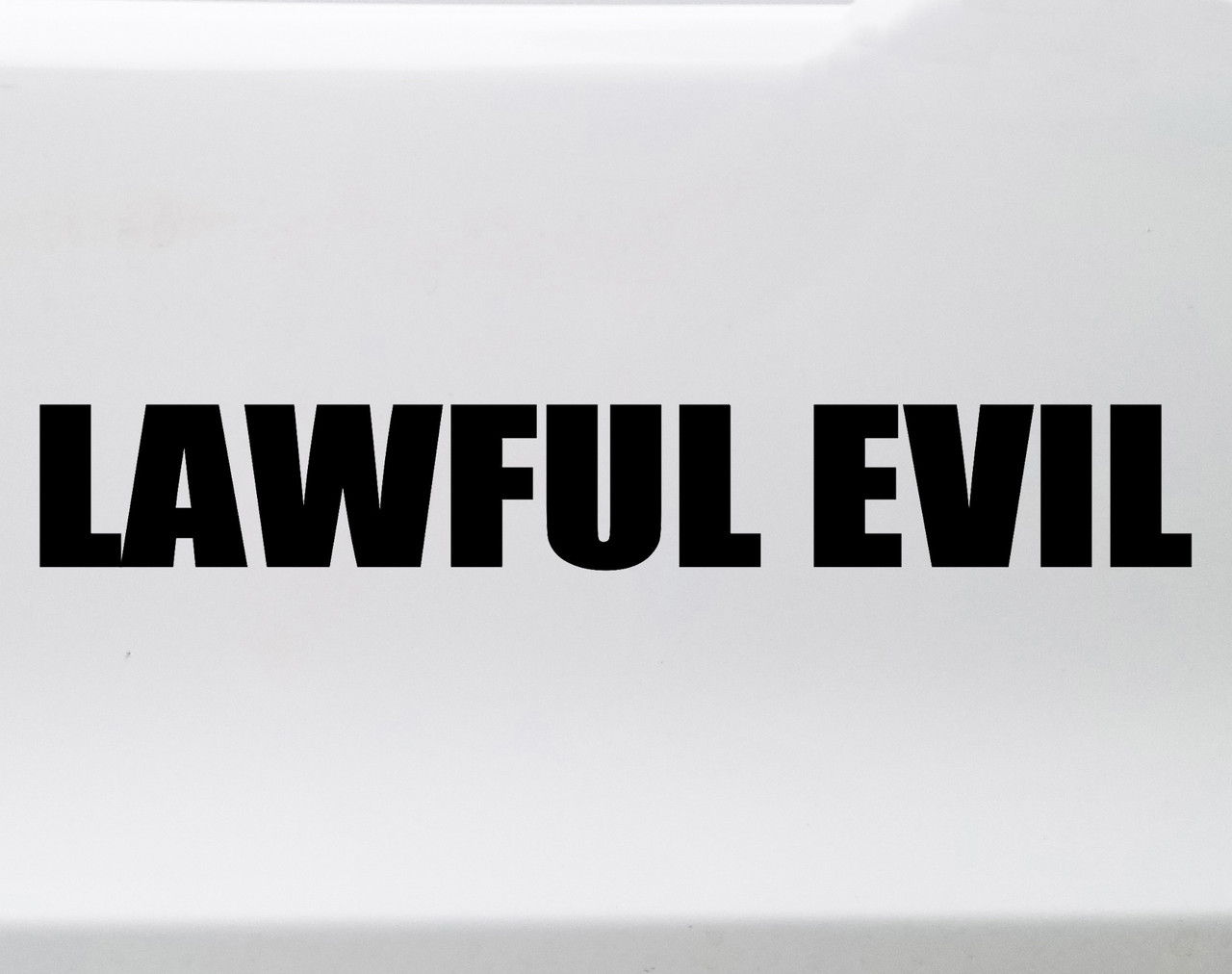 Lawful Evil Vinyl Sticker - RPG Role Playing Character Alignment V1 - Die Cut Decal