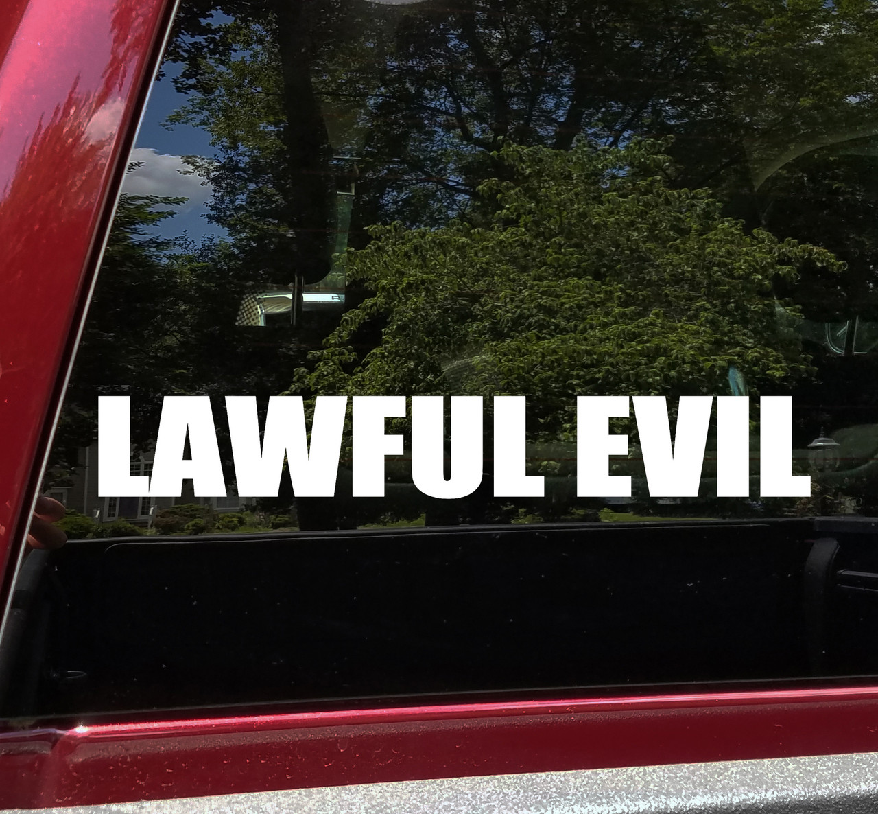 Lawful Evil Vinyl Sticker - RPG Role Playing Character Alignment V1 - Die Cut Decal