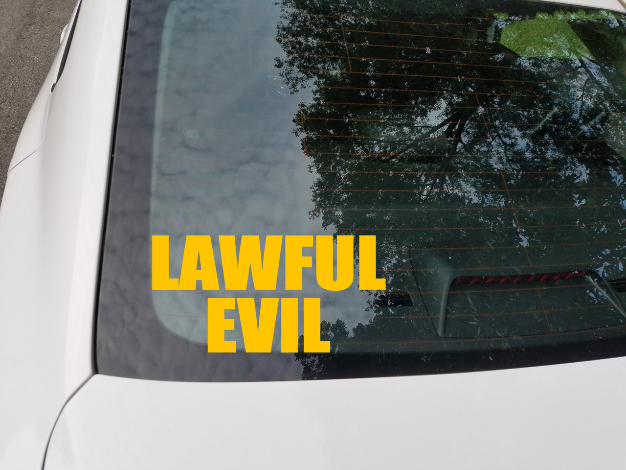 Lawful Evil Vinyl Sticker - RPG Role Playing Character Alignment V2 - Die Cut Decal