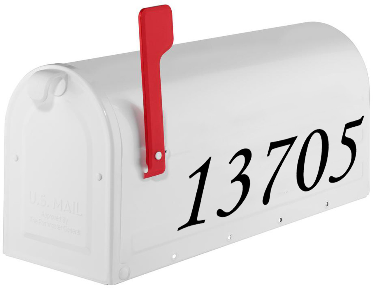 Italic Mailbox Numbers - Vinyl Sticker - 1 to 8 inches tall - Custom Personalized Name Home House Office Address - MC
