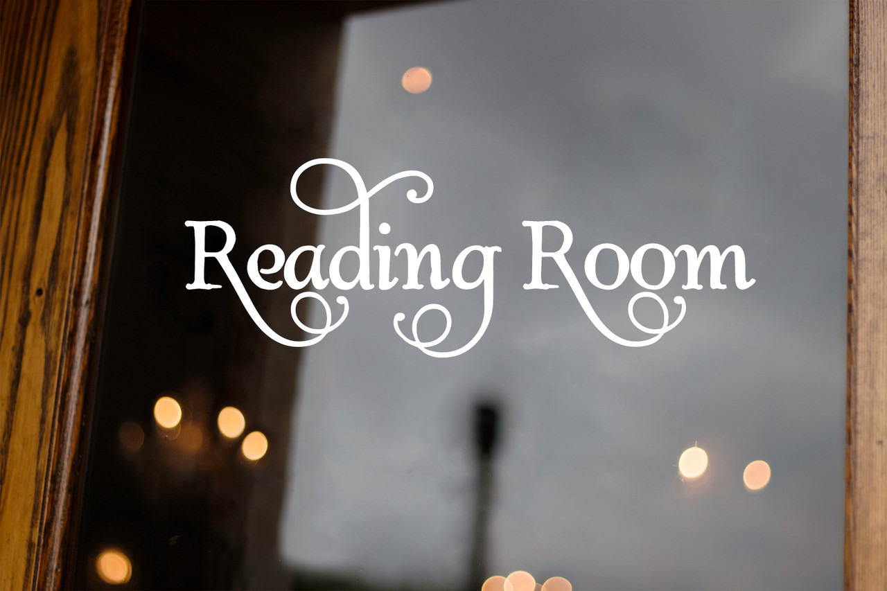 Reading Room Vinyl Decal - Library Books - Die Cut Sticker - Swash