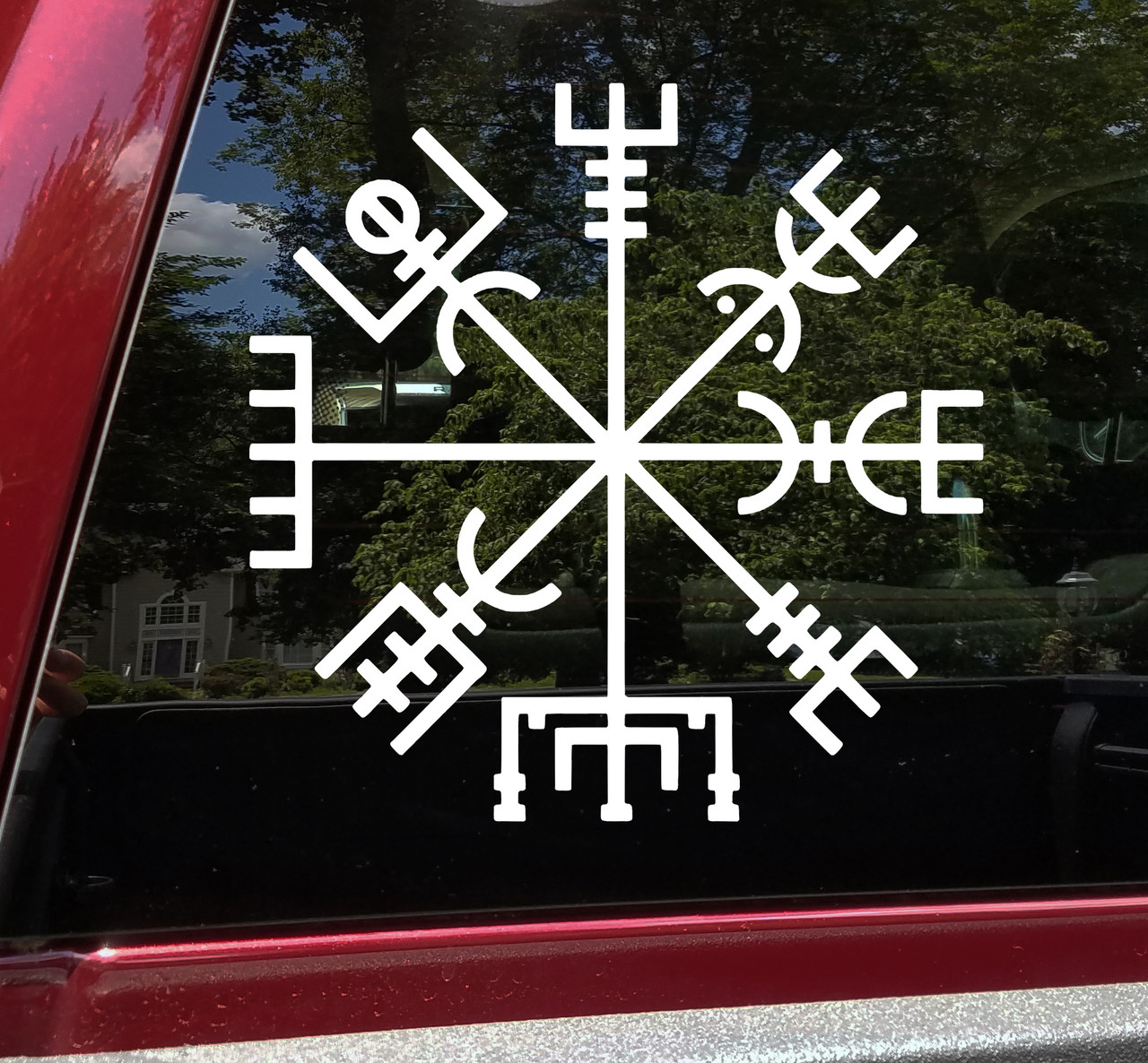 Viking Compass Vinyl Decal V2 - Norse Vegvisir Magic Rune Pagan - Die Cut Sticker