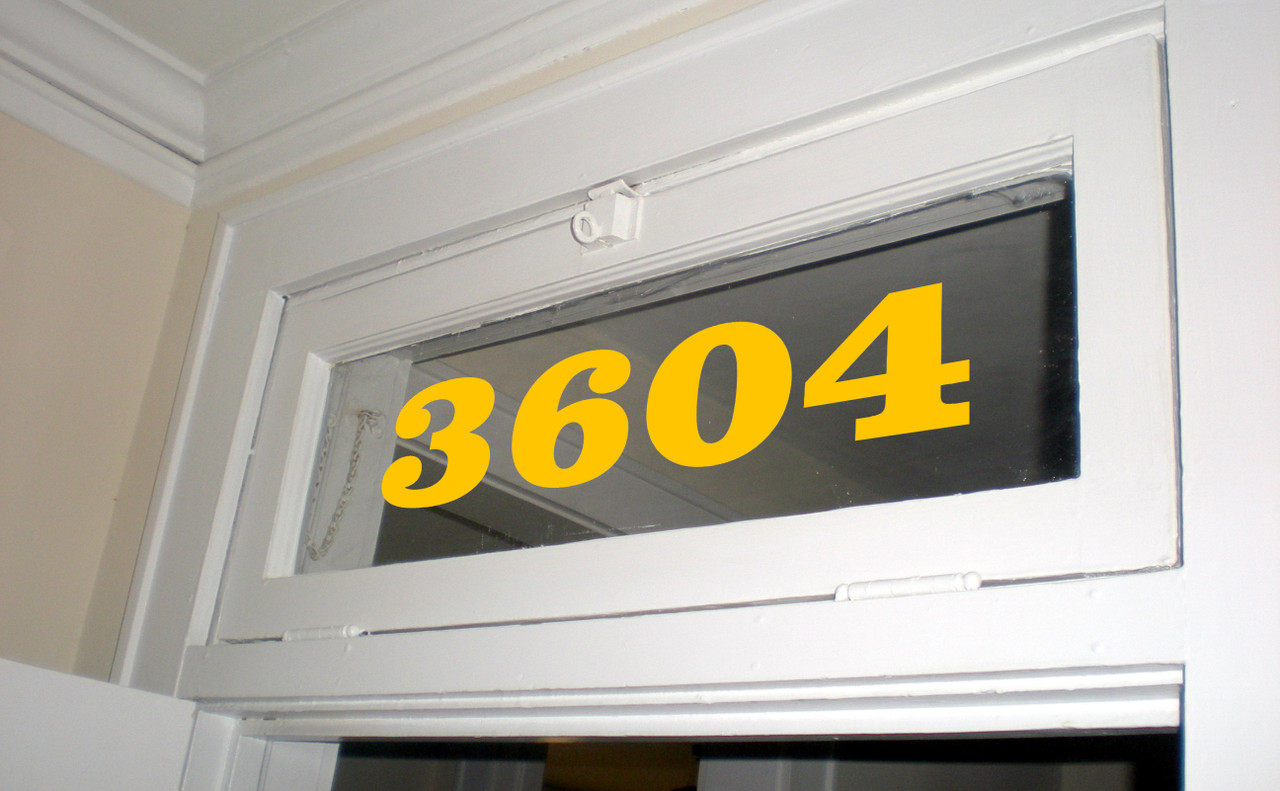 Custom Transom Window Numbers Vinyl Decal 3" to 10" tall - Home Address House Door Office - Die Cut Sticker - CLARENDON