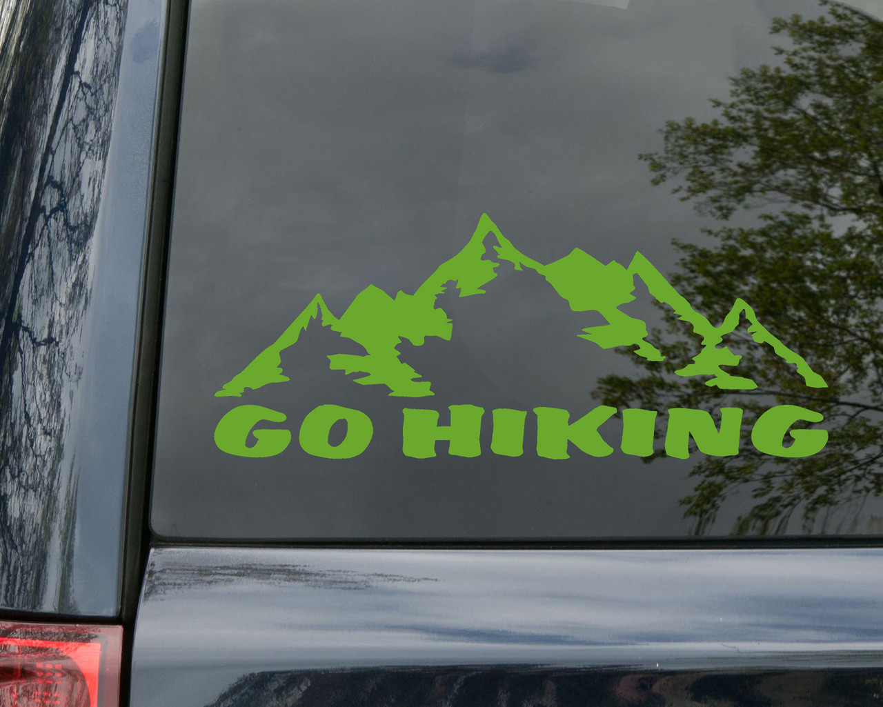 Go Hiking Vinyl Decal V2 - Mountains Trail Hike - Die Cut Sticker
