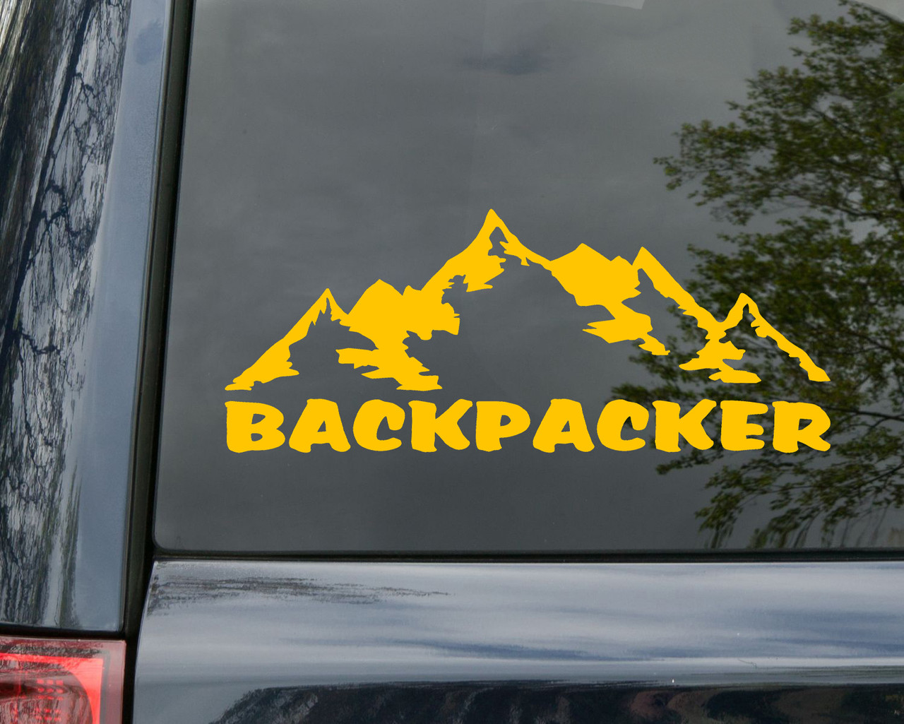 Backpacker Vinyl Decal - Mountain Trail Camping Hiking - Die Cut Sticker
