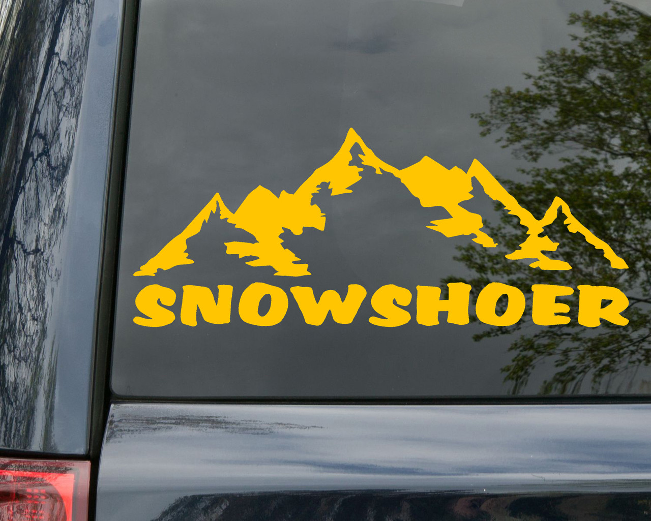 Snowshoer Vinyl Decal - Mountains Trail - Die Cut Sticker
